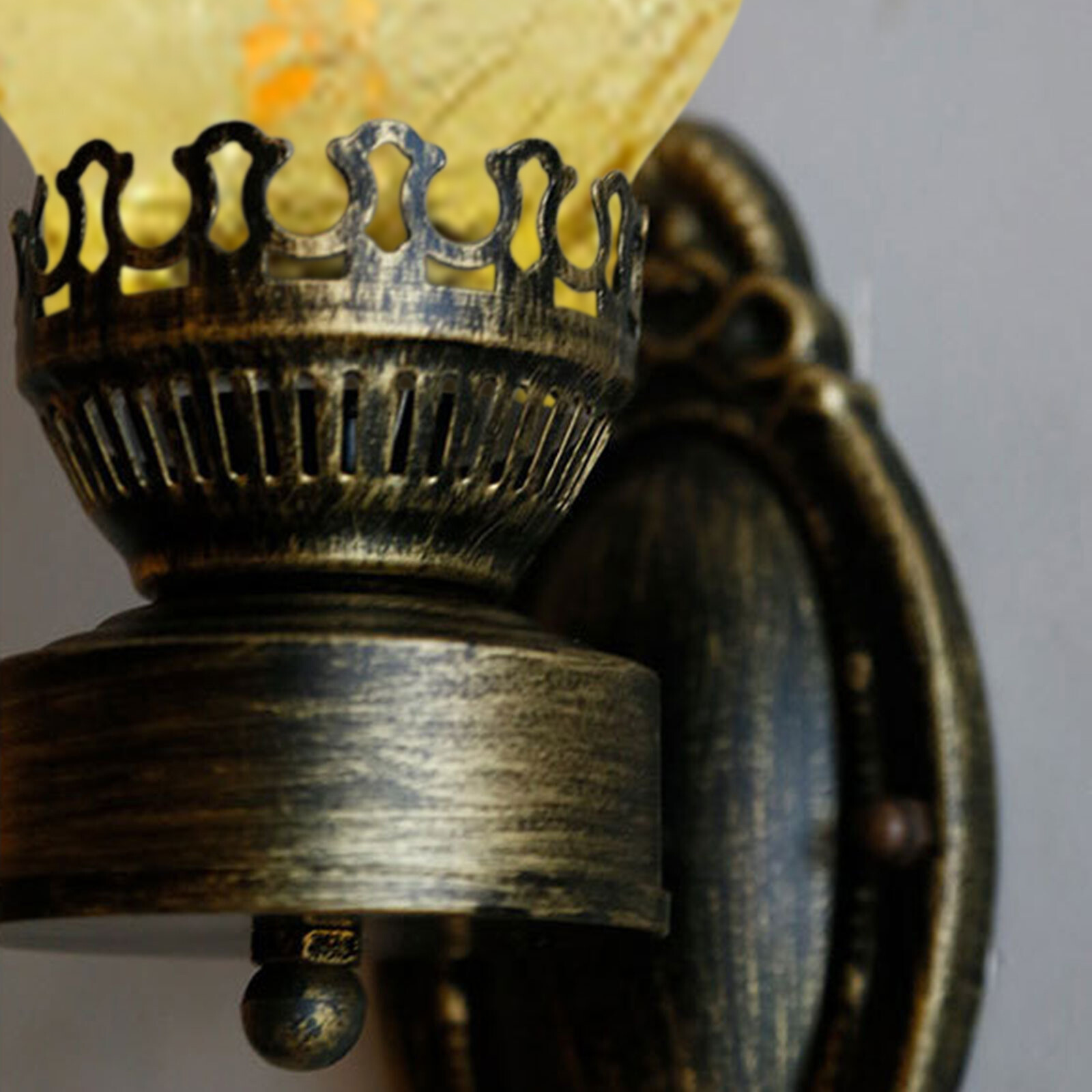 Vintage Industrial Wall Sconce Light Iron Glass E27 30W for Corridor