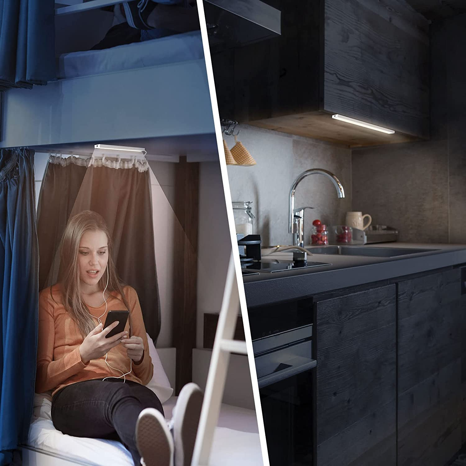 12 Inches LED Under Cabinet Light for Closet Light Bar Work Tables Dormitory