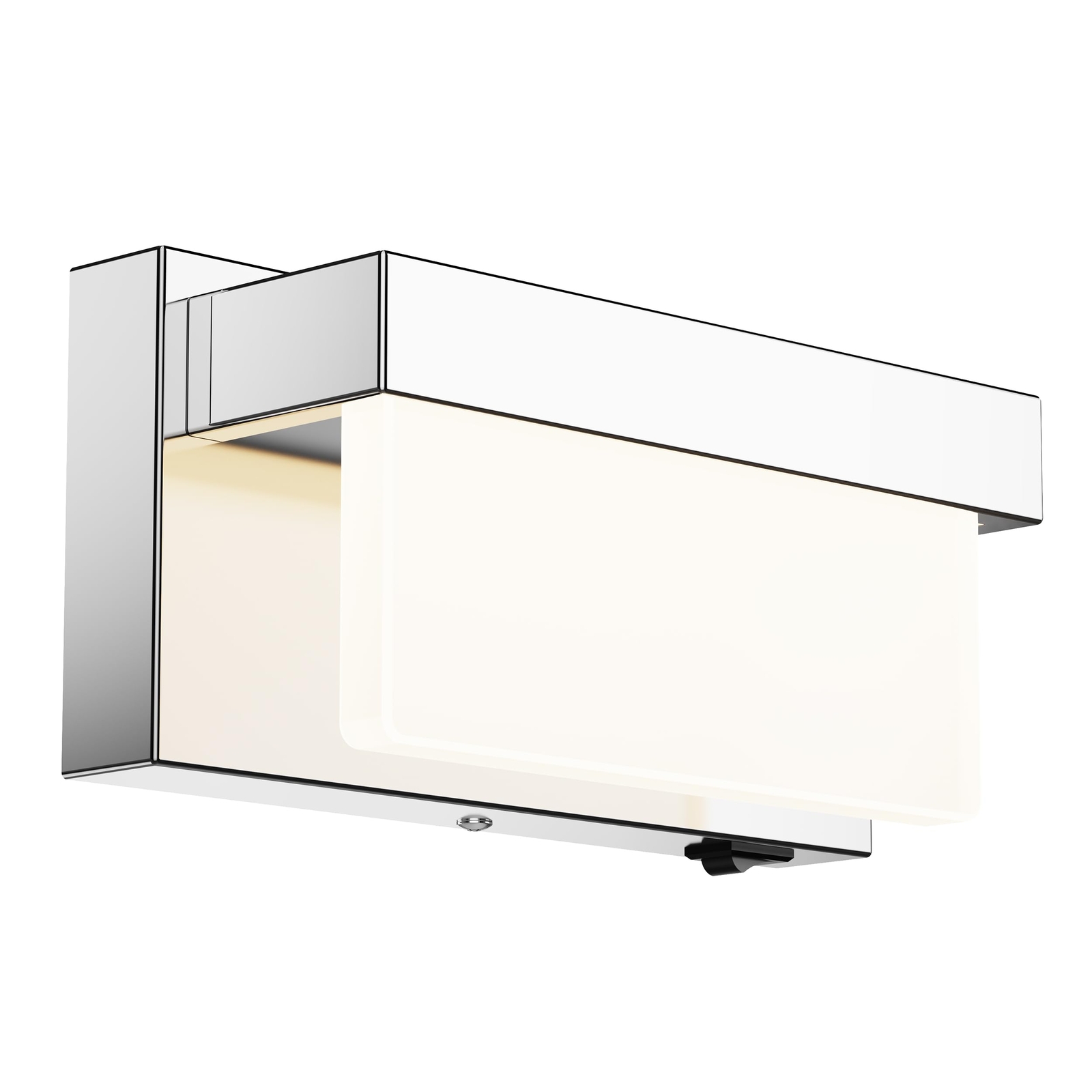 Chrome Wall Sconce with LED Light 8 Inch Wall Lamp with On/Off Switch
