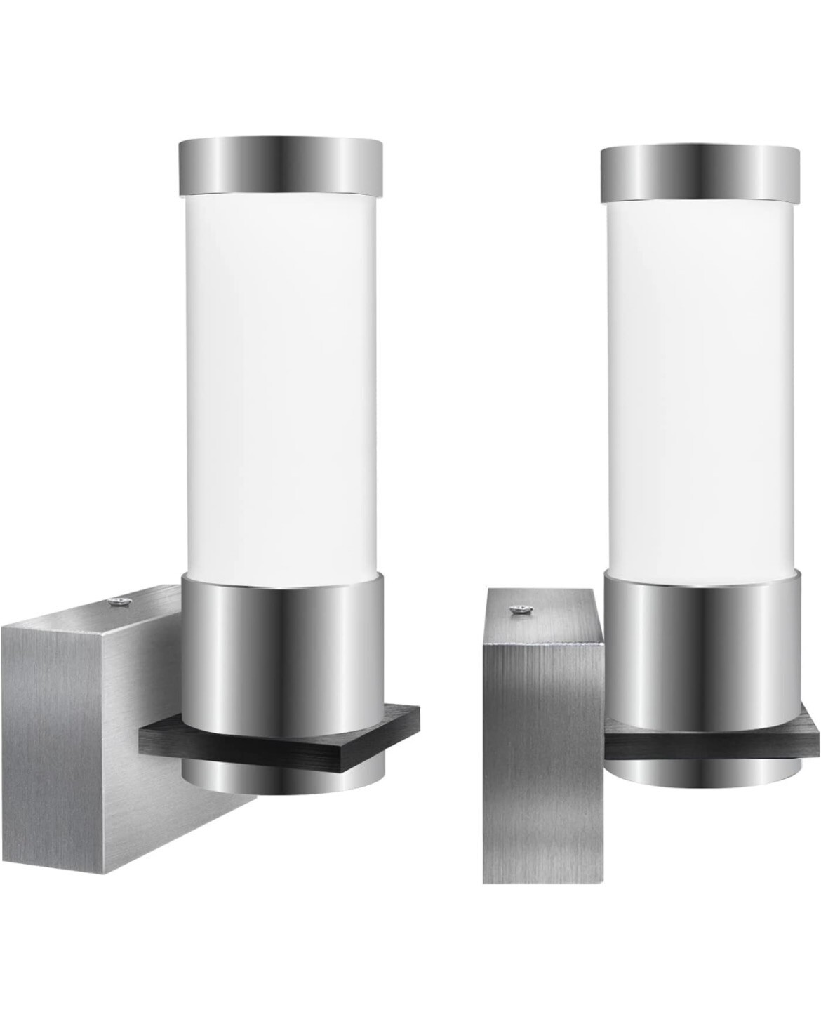 Luxvista Modern Wall Sconce Lights, 3W LED Wall Sconces, Frosted Cylinder Shade