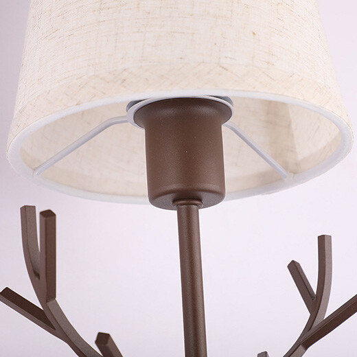 Indoor 7W Wall Sconce Light Fabric Lampshade Plug-in E14 LED Bulb Lamp Fixture