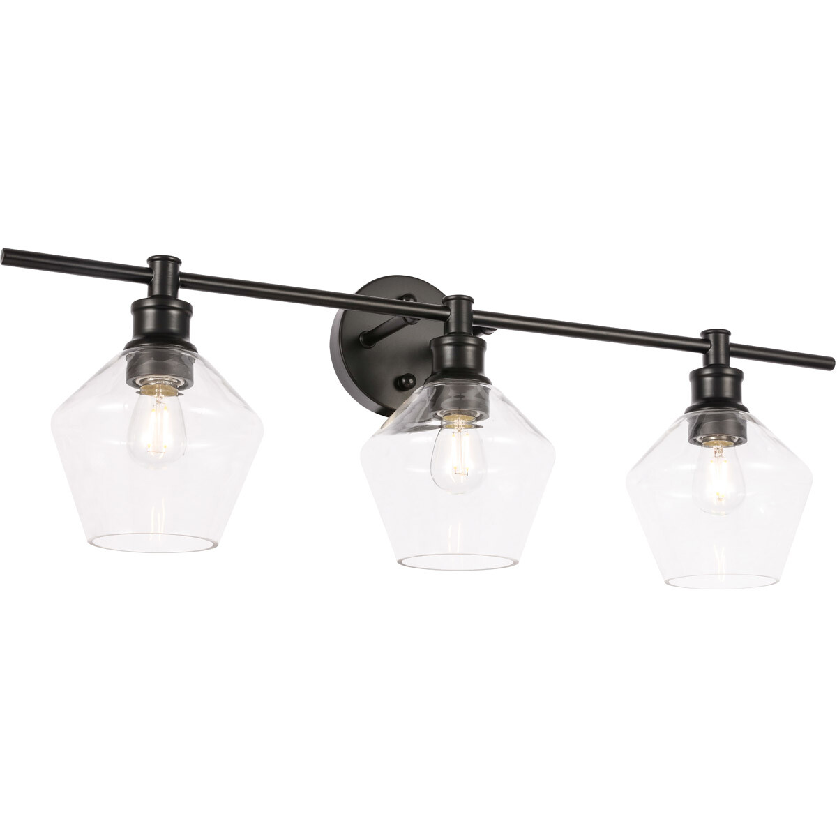 Dining Room Bedroom Bathroom Vanity Wall Sconce Light Fixture Glass Shades Black