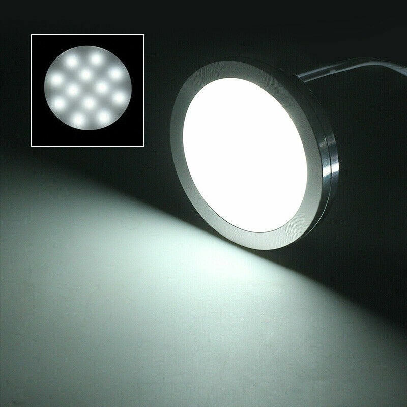 4/8/12X Under Cabinet Lighting Kit LED Kitchen Counter Closet Puck Light Pro