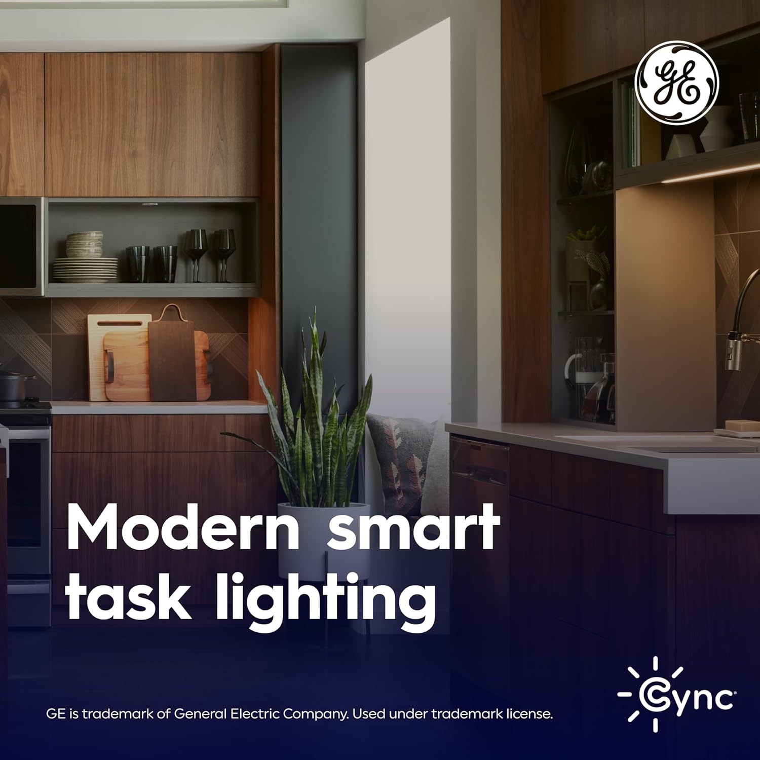 GE Cync Reveal HD+ 12in Smart Undercabinet Color Changing Light Bar