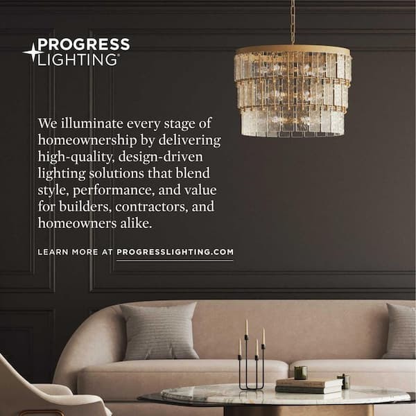 Progress Lighting Replay Collection 22″ 3-Light Black Etched Glass Vanity Light