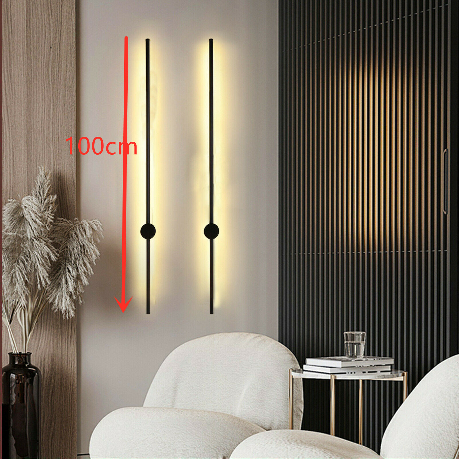 1M Modern LED Wall Light Long Strip Sconce Stairs Bar Linear Wall Lamp Bedroom