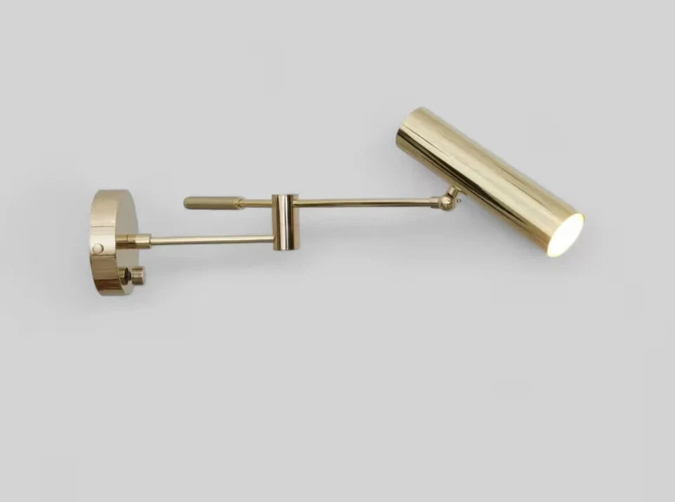 Handmade Contemporary Brass Spot Light Bedroom Reading Light Modern Wall Lamp