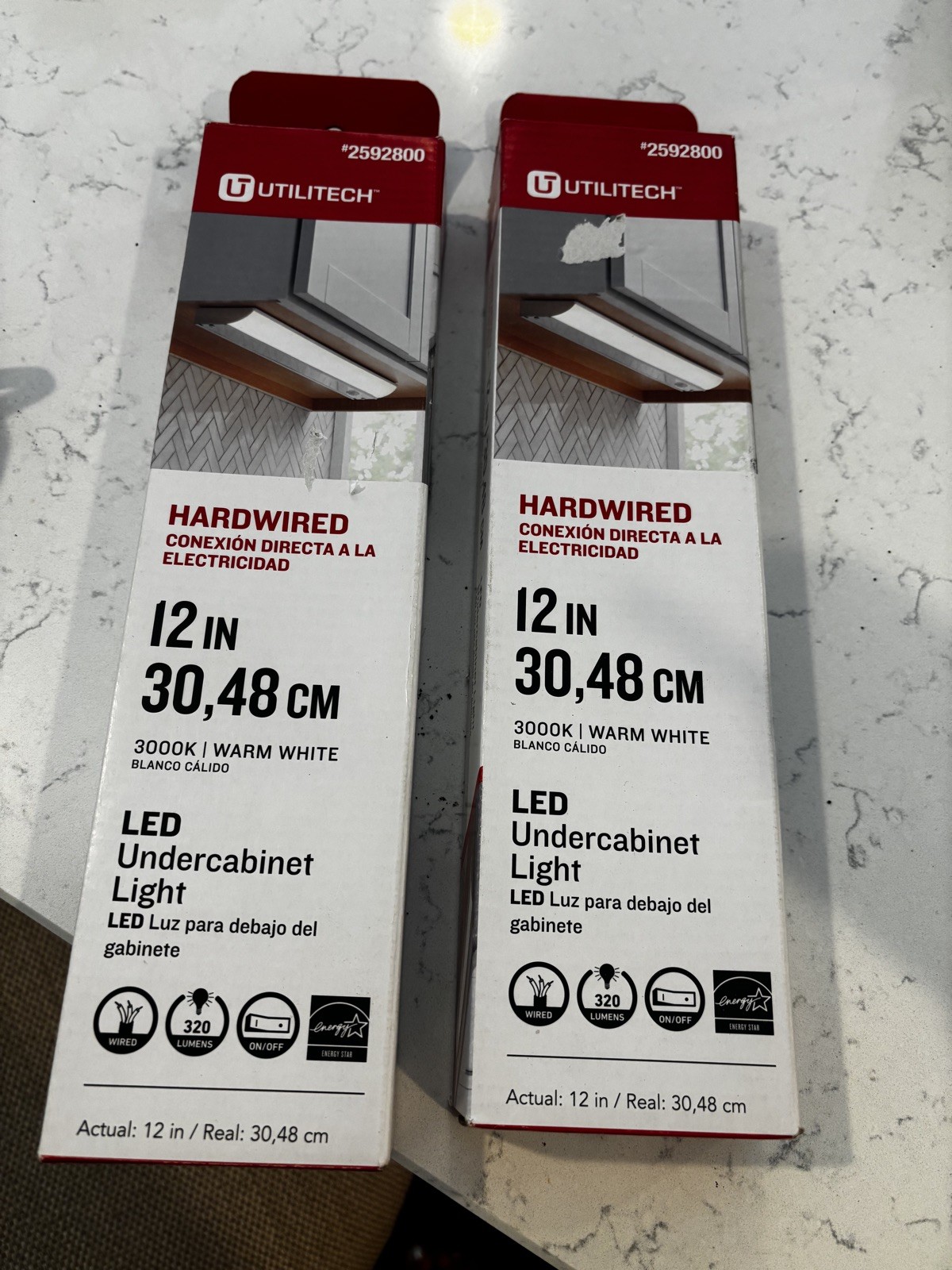 Utilitech 12″ LED Warm White Undercabinet Hardwired Light Bar Brand New !!