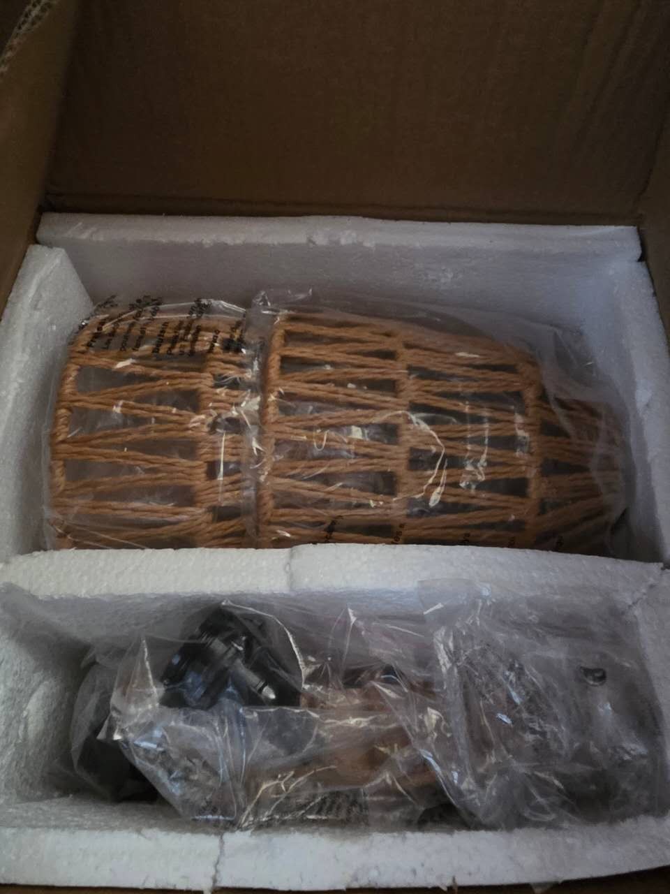 Rattan Wall Sconce, Battery Operated Rechargeable, Woven Lantern Wooden Light