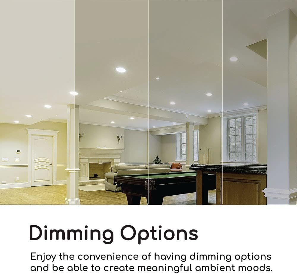 Dimmable LED Half Moon Sconce, 9W Warm White, Brushed Nickel, 10 Year Warranty