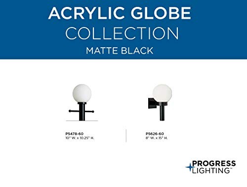 Black 8 Inch Cast Aluminum Wall Light Fixture Opal Glass 100 Watt Medium Base