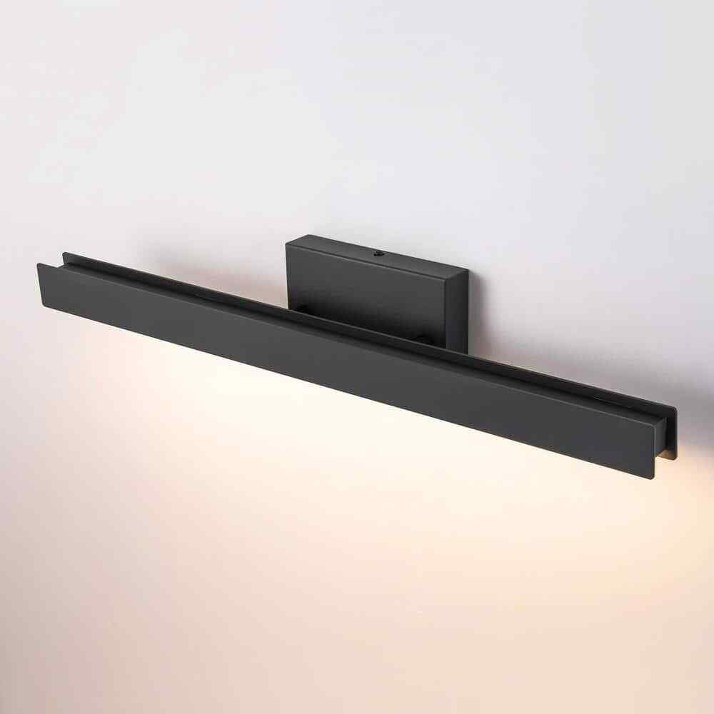 Rennnsan Camila 23.6 in. 1-Light Black Linear Dimmable LED Bath Vanity Light