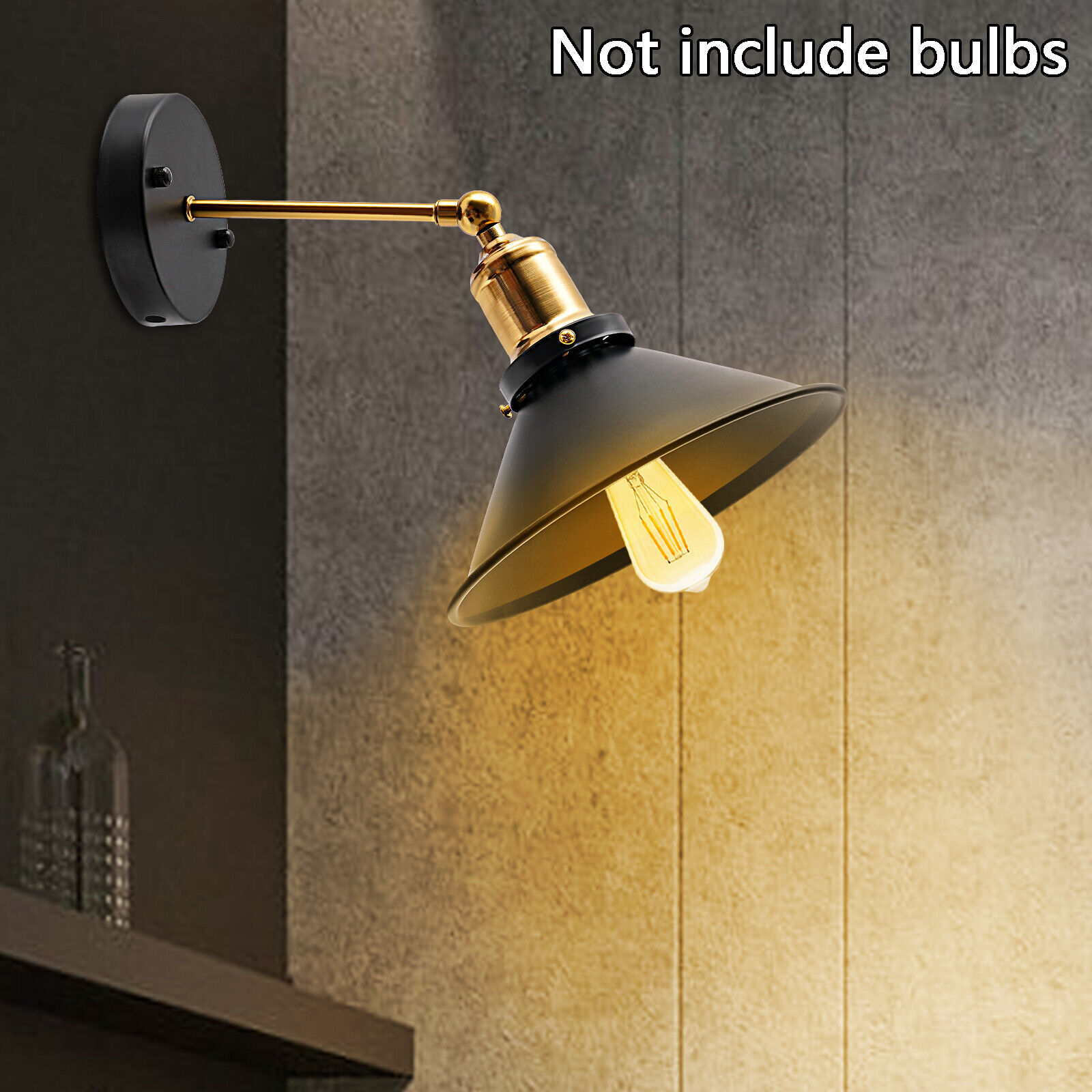 Vintage Wall Lamp Plug-In Industrial Wall Sconce Light Bedroom Lighting Fixture