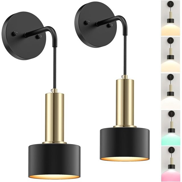 RGB Battery Powered Wall Light, High Brightness Rechargeable Wall Light 3 Color