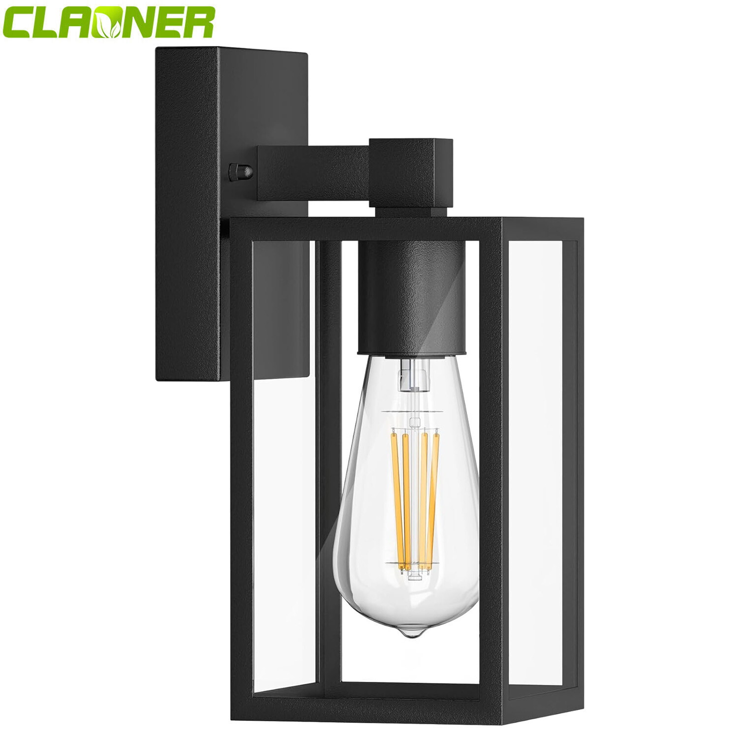 Dusk to Dawn Outdoor Wall Lights Fixture LED Wall Sconce With Bubble Crystal