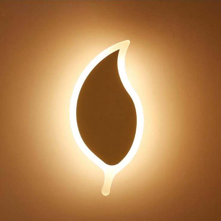Indoor Lighting 11W LED Wall Light Fixture SMD 2835 Acrylic Lamp Leaf Shape Bar