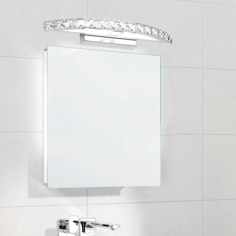 LED SMD Wall Sconce Lamp Crystal Makeup Mirror Front Light Fixture Bathroom Shop