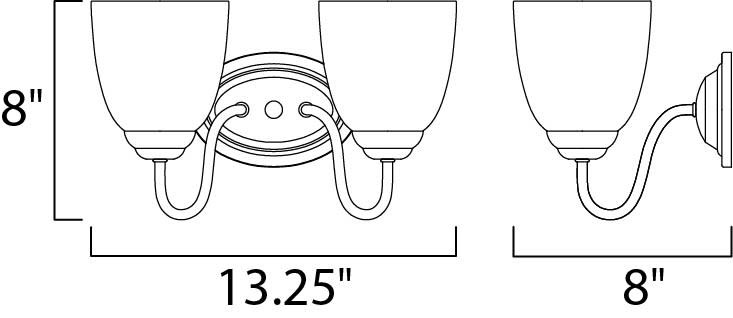 Maxim 10072 Nickel Stefan 13″W Bath Light