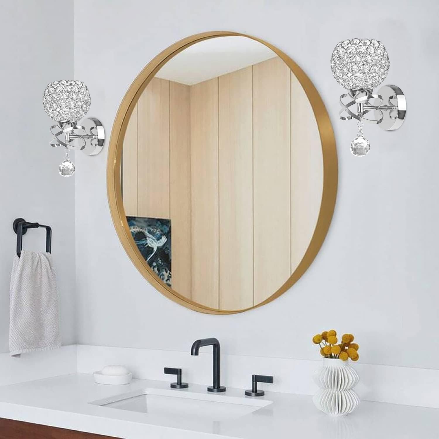 Glamorous Modern Crystal Wall Lighting – Perfect for Bedroom and Living Room