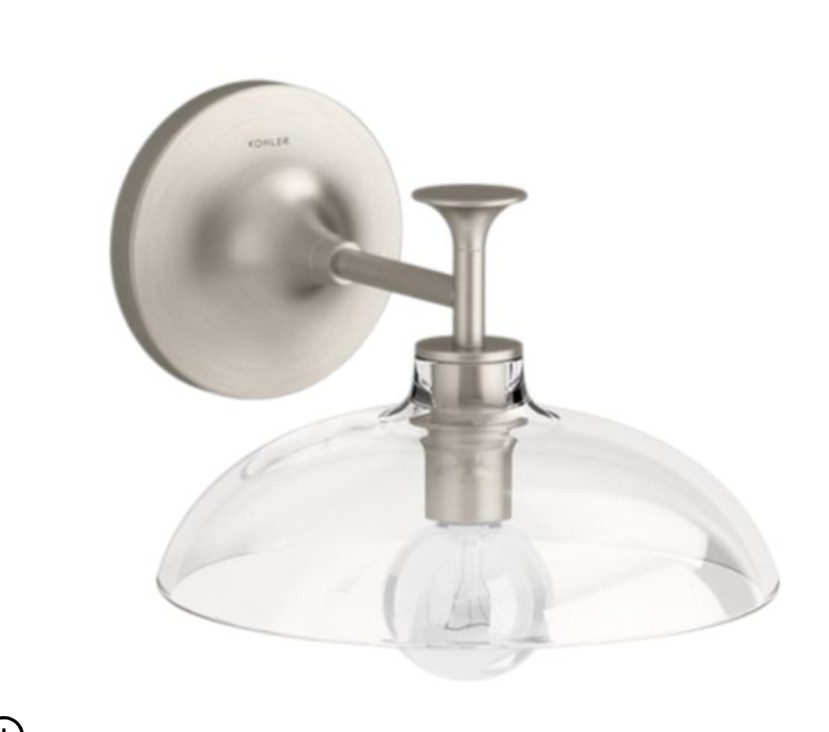 Kohler K-31768-SC01-BNL Tone 9 1/8 Inch Wall-Mounted One-Light Wall Sconce