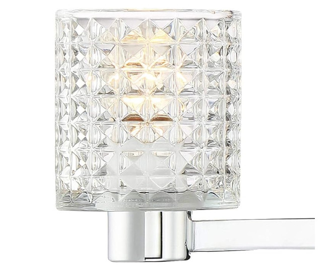 Possini Euro Sari 22»W Glass and Chrome 3-Light Wall Light Fixture, Bath Light