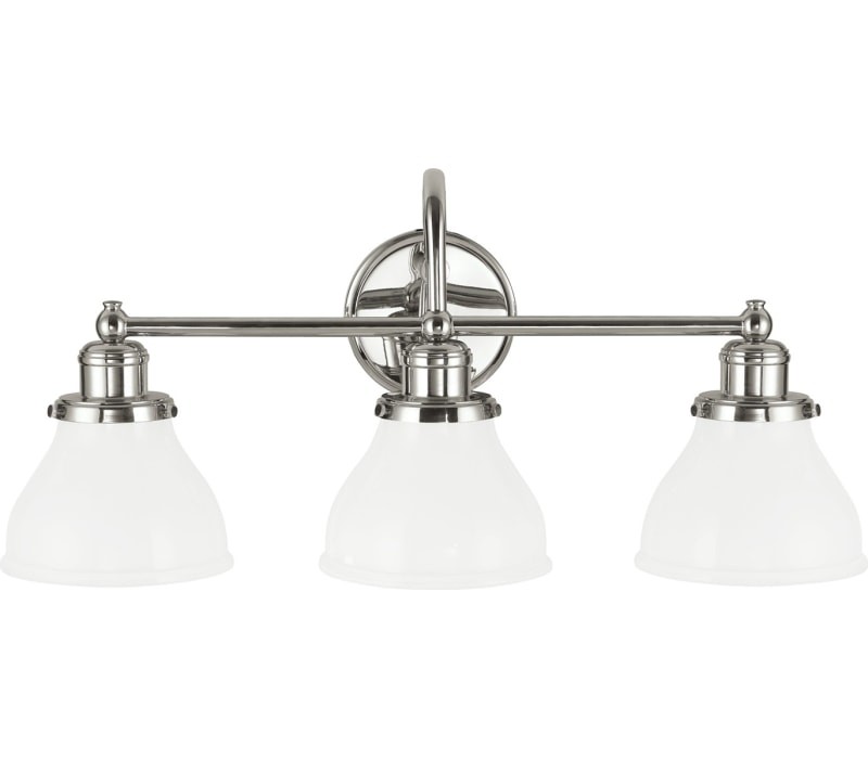 Capital 8303PN-128 Baxter Vanity, 3-Light 300 Total Watts, Polished Nickel