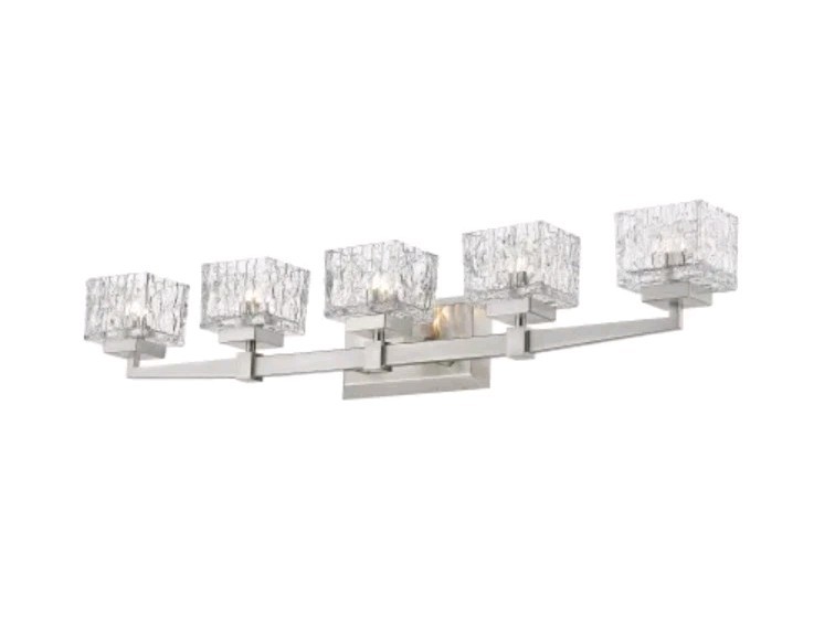 Z-Lite 1927-5V-LED Nickel Clear Rubicon 5-Light 36″W Led Bathroom Vanity Light