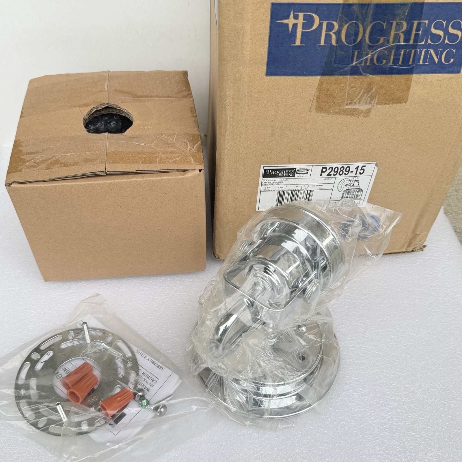 Progress Lighting P2989-15 Archie 5-3/4 in. Polished Chrome Prismatic Light