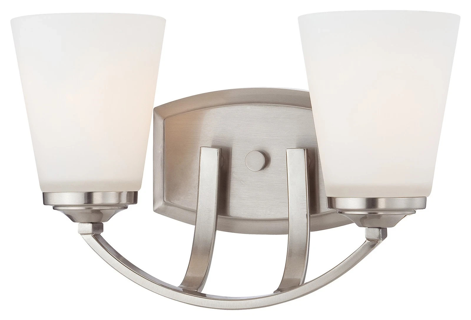 NEW Minka Lavery 6962-84 Overland Park 2 Light 13″W Vanity Brushed Nickel