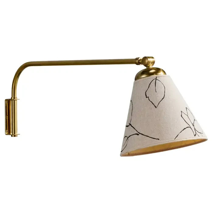 Colombocreationz, Wall Light, Brass, Fabric, India, 1940s