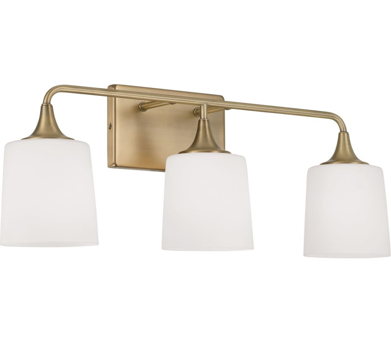HomePlace 148931AD-541 Presley Vanity, 3-Light 300 Total Watts, Aged Brass