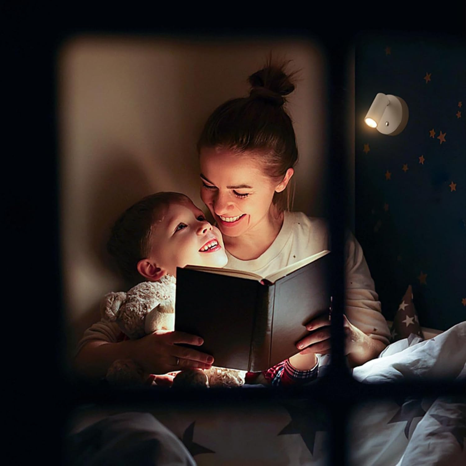 Magnetic LED Wall Torch Night Light with Touch Control & Adjustable Brightness