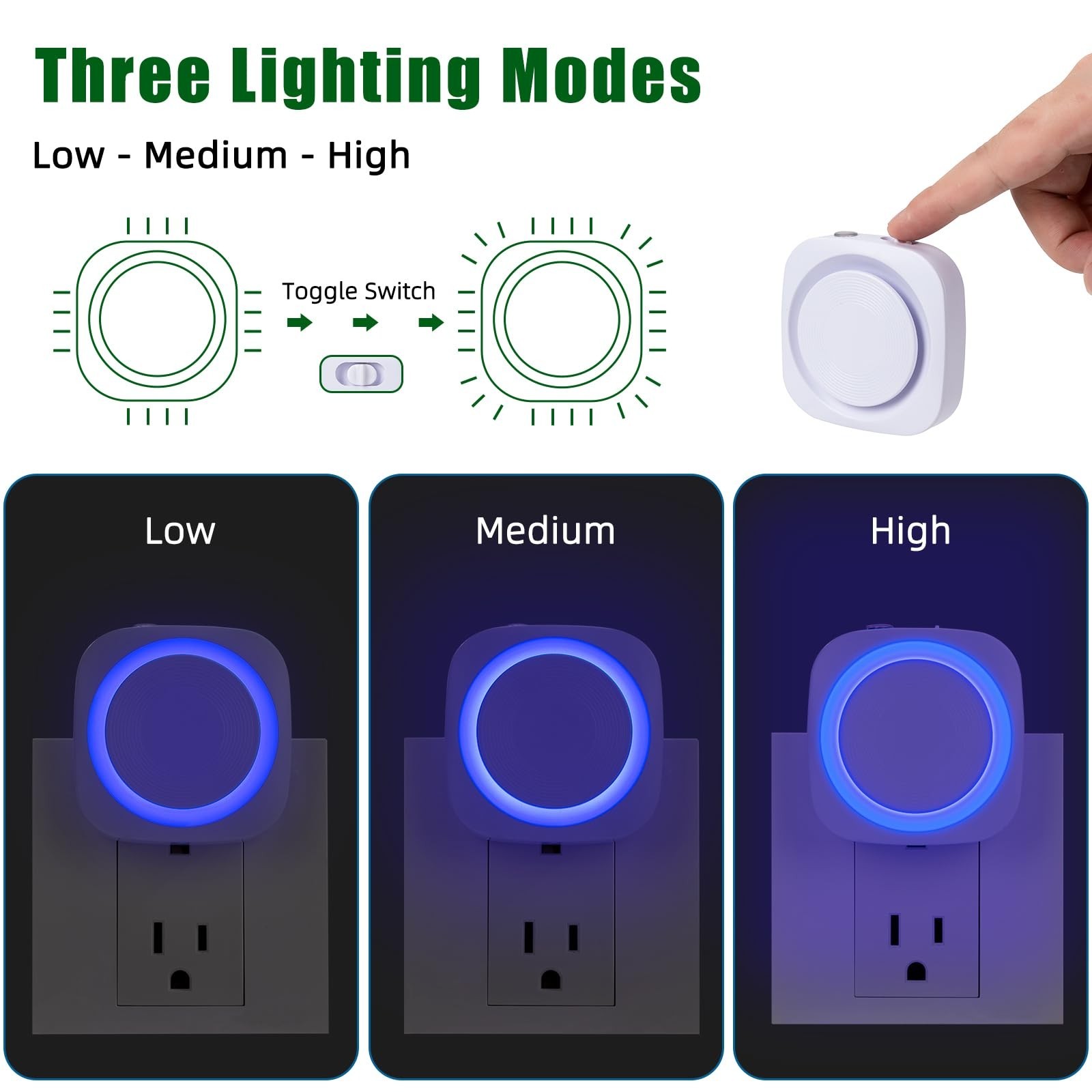 LED Night Lights Plug into Wall, Indirect Soft Dimmable Night Light with Dust…