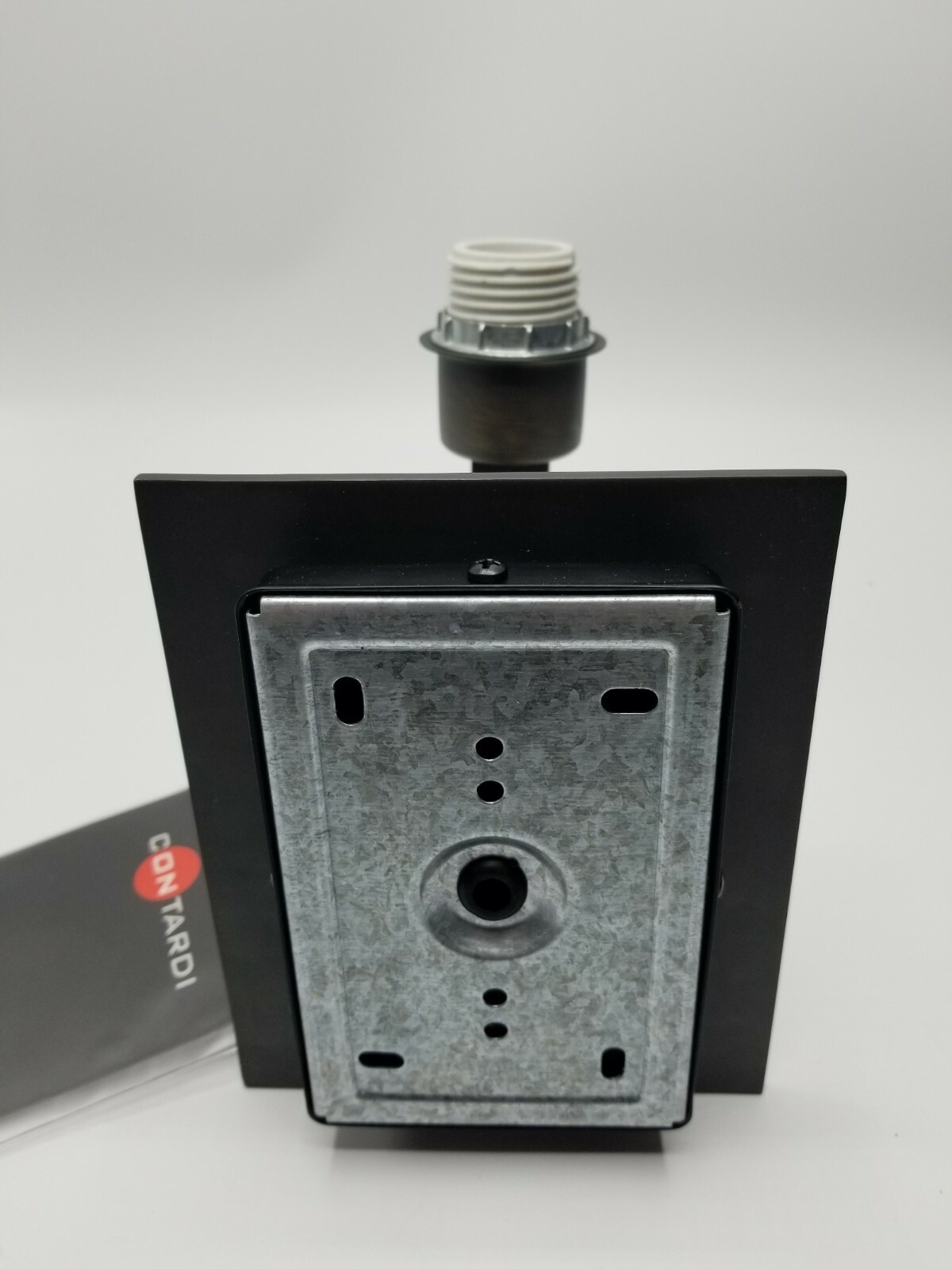 Contardi Quadra AP Wall Lamp Sconce, Satin Bronze Finish / Opera Brown Shade NEW