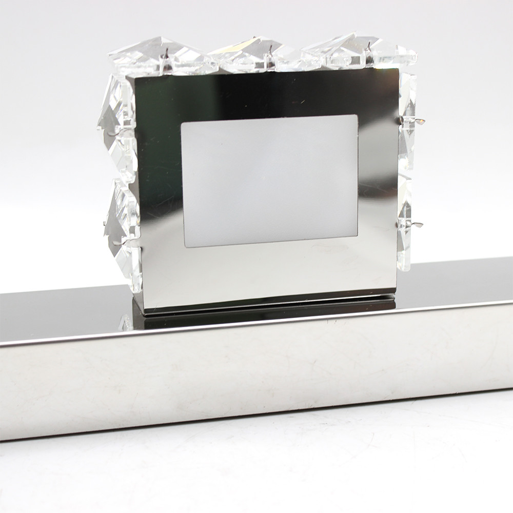 3 Square Lights Modern Bathroom Vanity Light LED Crystal Mirror Front Wall Lamp