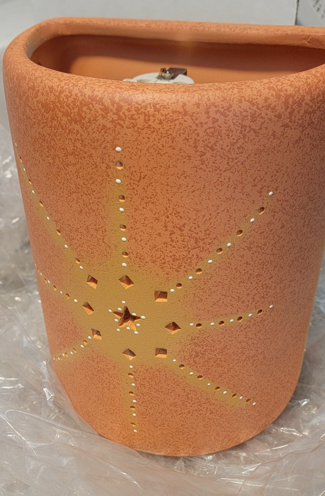 Indoor/Outdoor Southwest Style Vintage Starburst Ceramic Wall Sconce