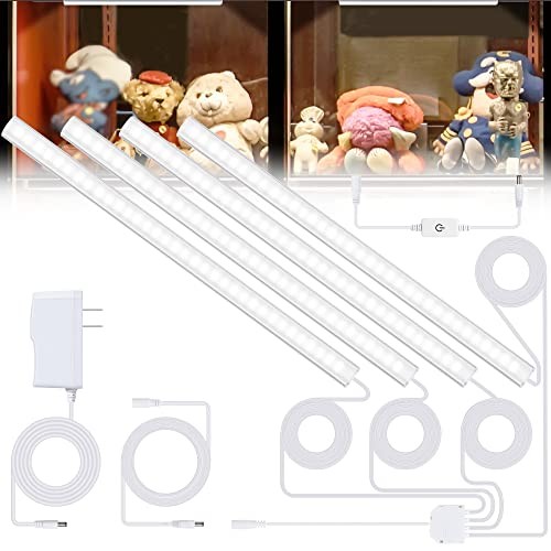 4-Pack Display Shelf Lights, Under Shelf Lighting with Memory Cold White