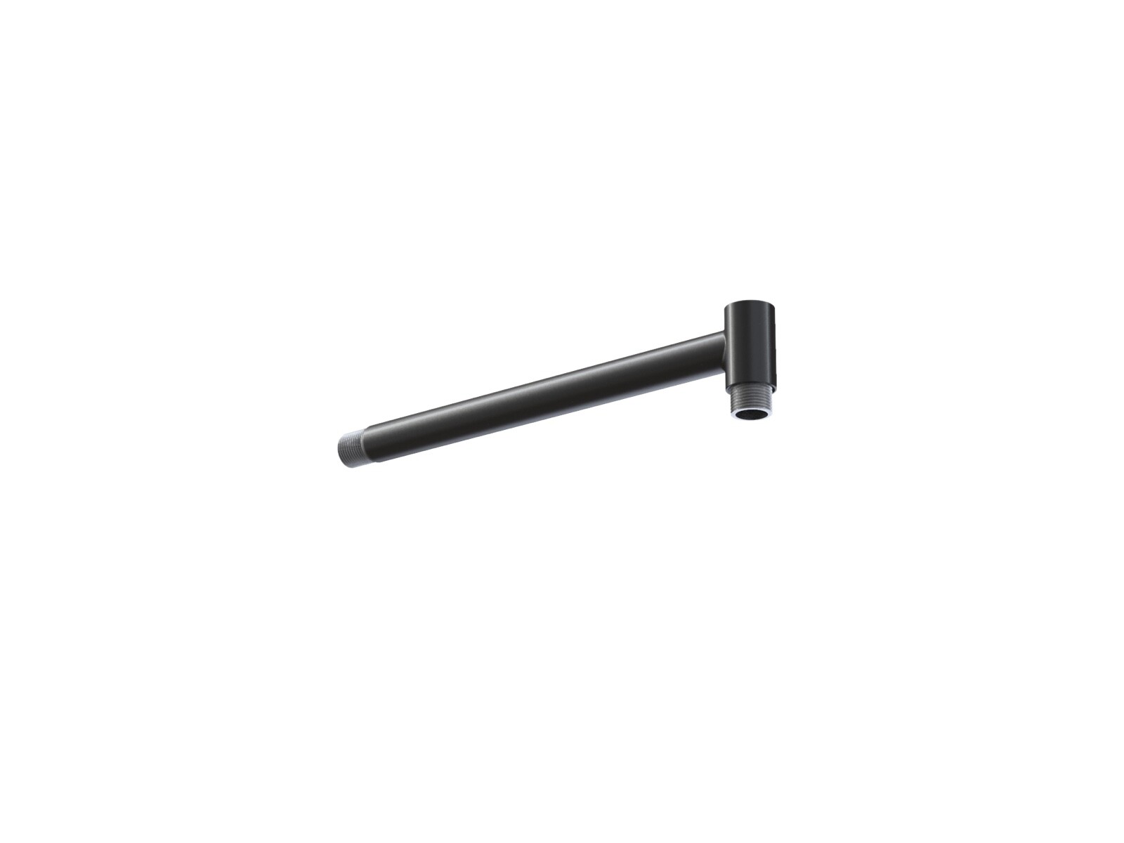 Matte Black Industrial Straight Arm Barn Light Wall Fixture – Made in America