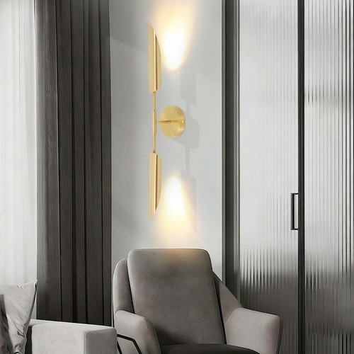 Wall Lamp, 60W Gold Wall Light Fixture Luxury Indoor Wall Lamp Iron 29.52*2.36in