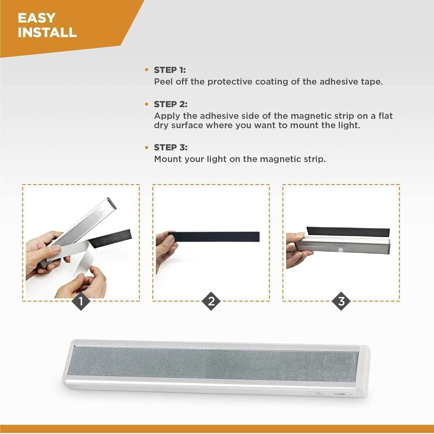 Under Cabinet Lights, 10 LED Motion Sensor Closet Lights, Wireless – 4 Pack