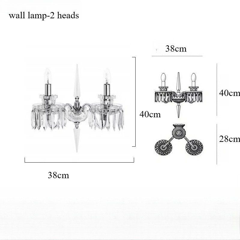 Wall Sconce K9 Crystal Luxury Wall Lamp Light Home Decor Bedroom Vanity Light