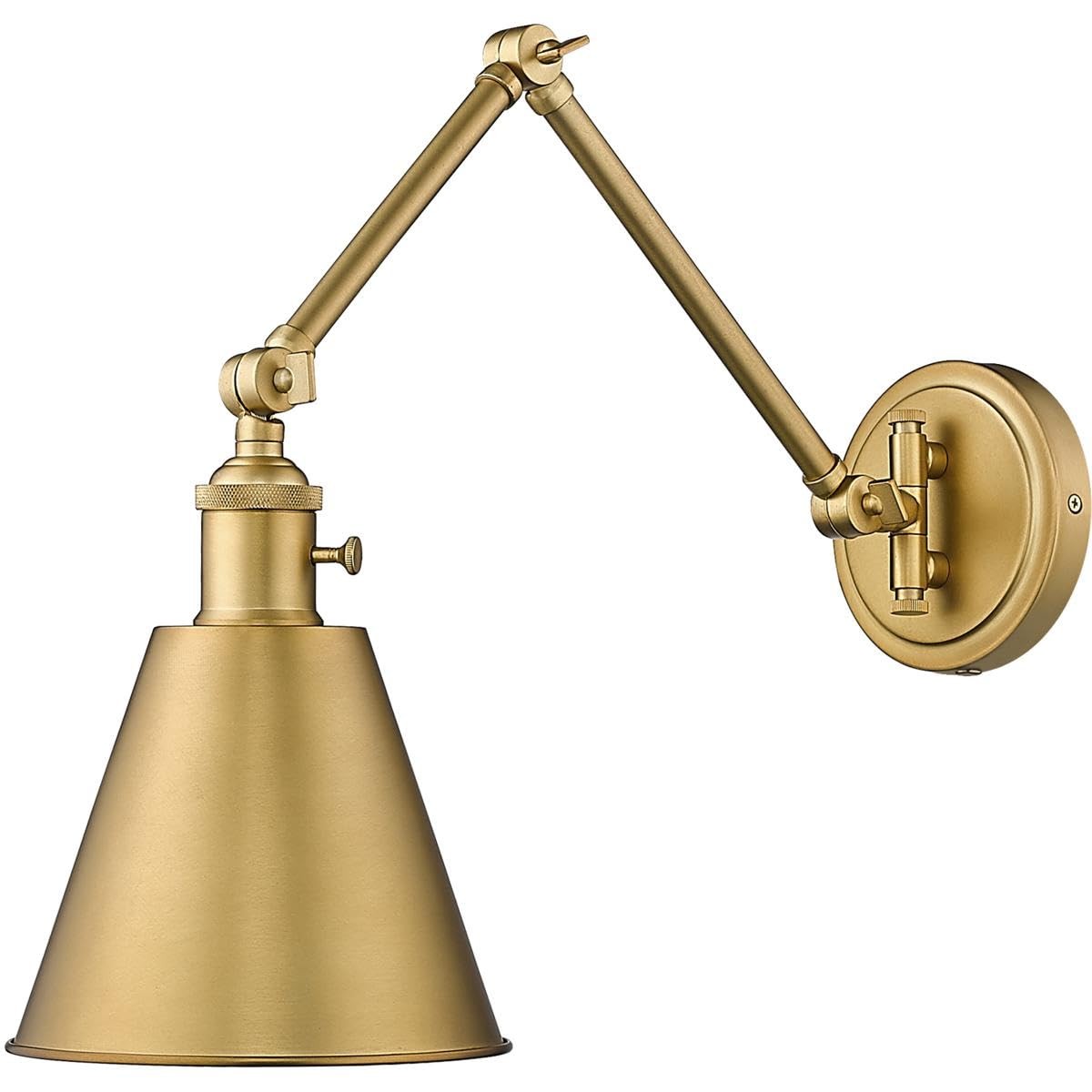 Z-Lite 349S-RB Gayson Wall Sconce, 1-Light 100 Watts, Rubbed Brass