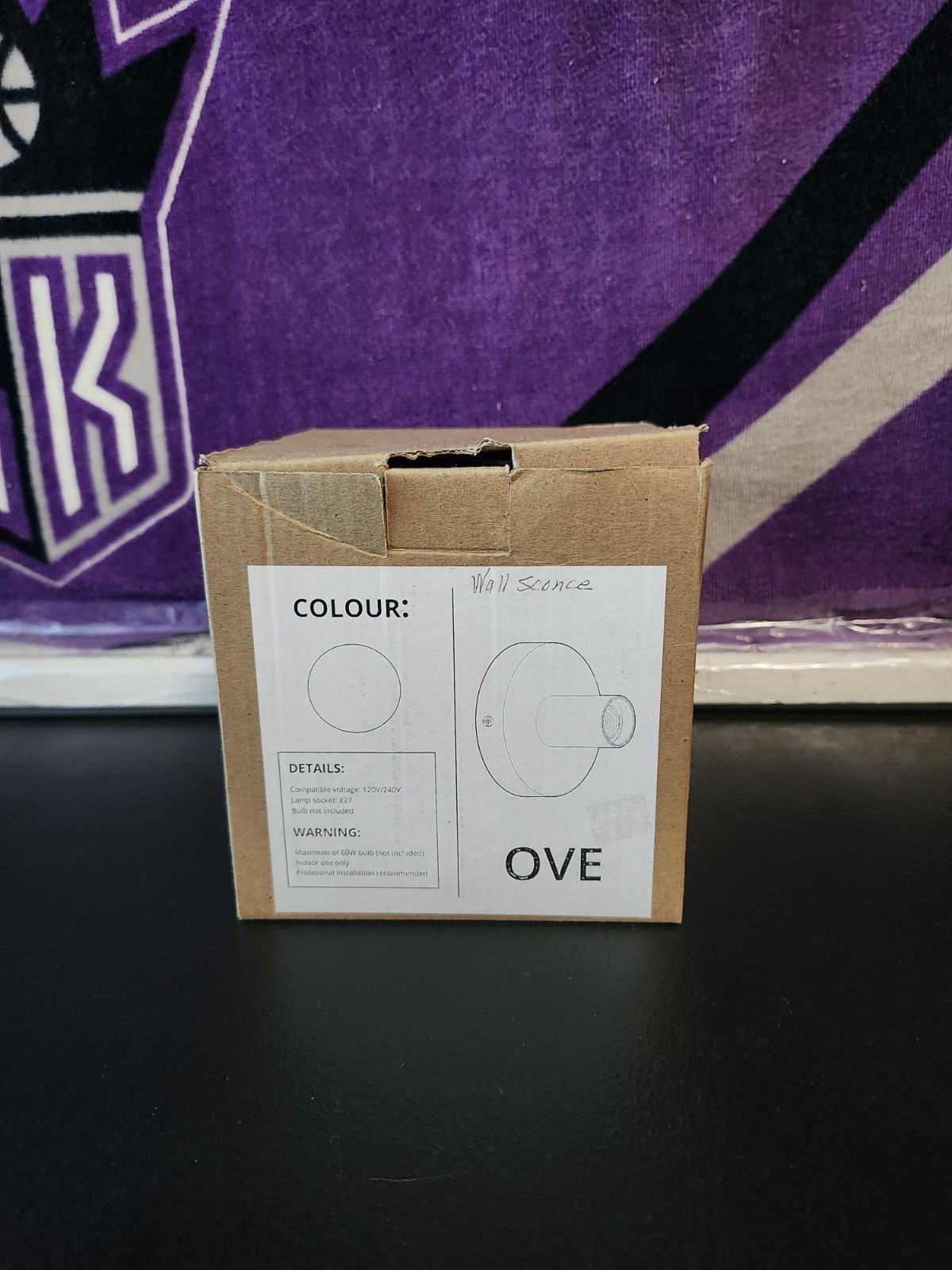 Ikea OVE Wall Sconce Lamp Socket 37 120v/240v (White) New