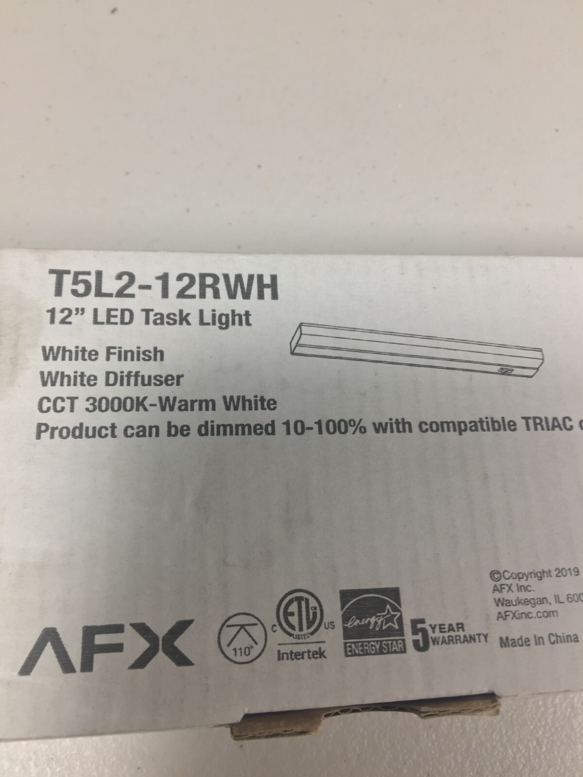 LOT Of 4 AFX Lighting T5L 12″ Undercabinet LED Lights White T5L2-12RWH Hard Wire