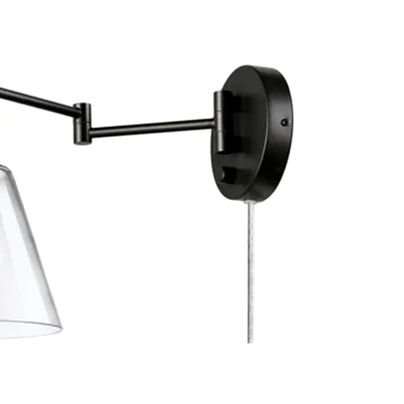 Globe Electric 10W LED Plug In Wall Sconce Clear Glass Shade & 6′ Cord(Open Box)
