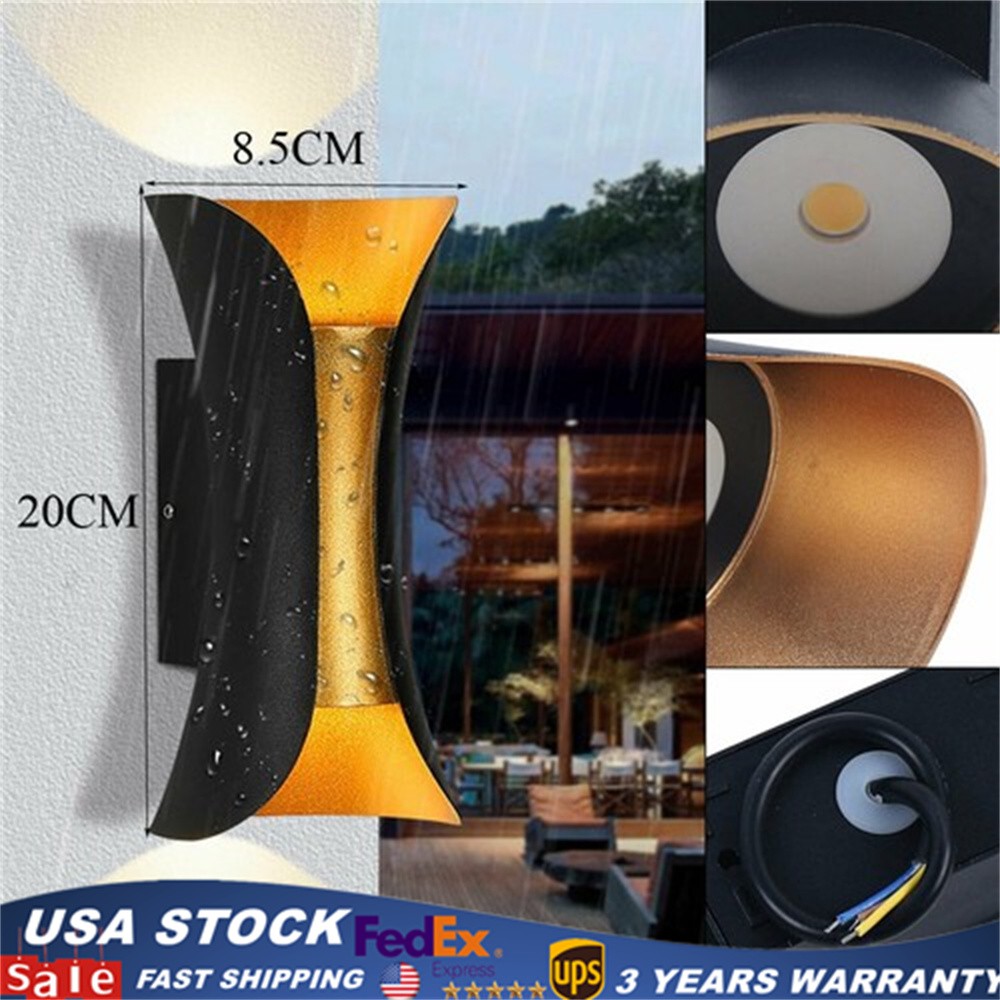 Modern LED Up Down Wall Light Sconce Lamp Fixture Outdoor Indoor Waterproof 12W