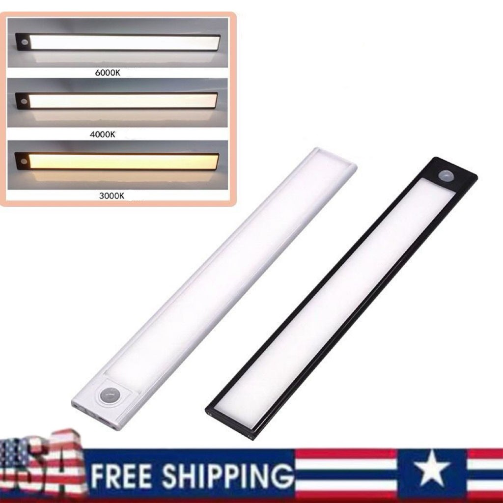 Rechargeable LED Motion Sensor Under Cabinet Closet Light USB Kitchen Lamp Strip