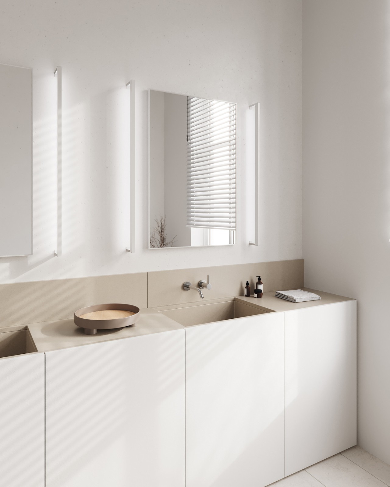 Sonneman 2814-4 Thin-Line Indirect Light 48″W Integrated LED Bath – White