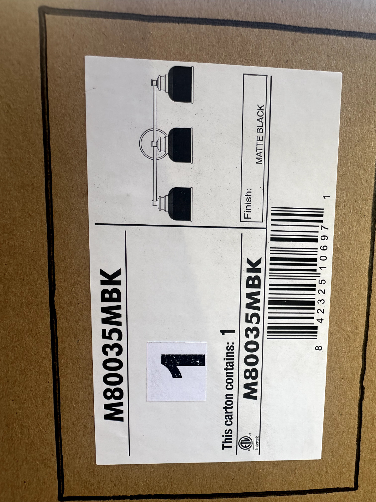 Brand New Savoy House Meridian 60W 3-Light Medium E-26 Vanity Fixture in Matte B