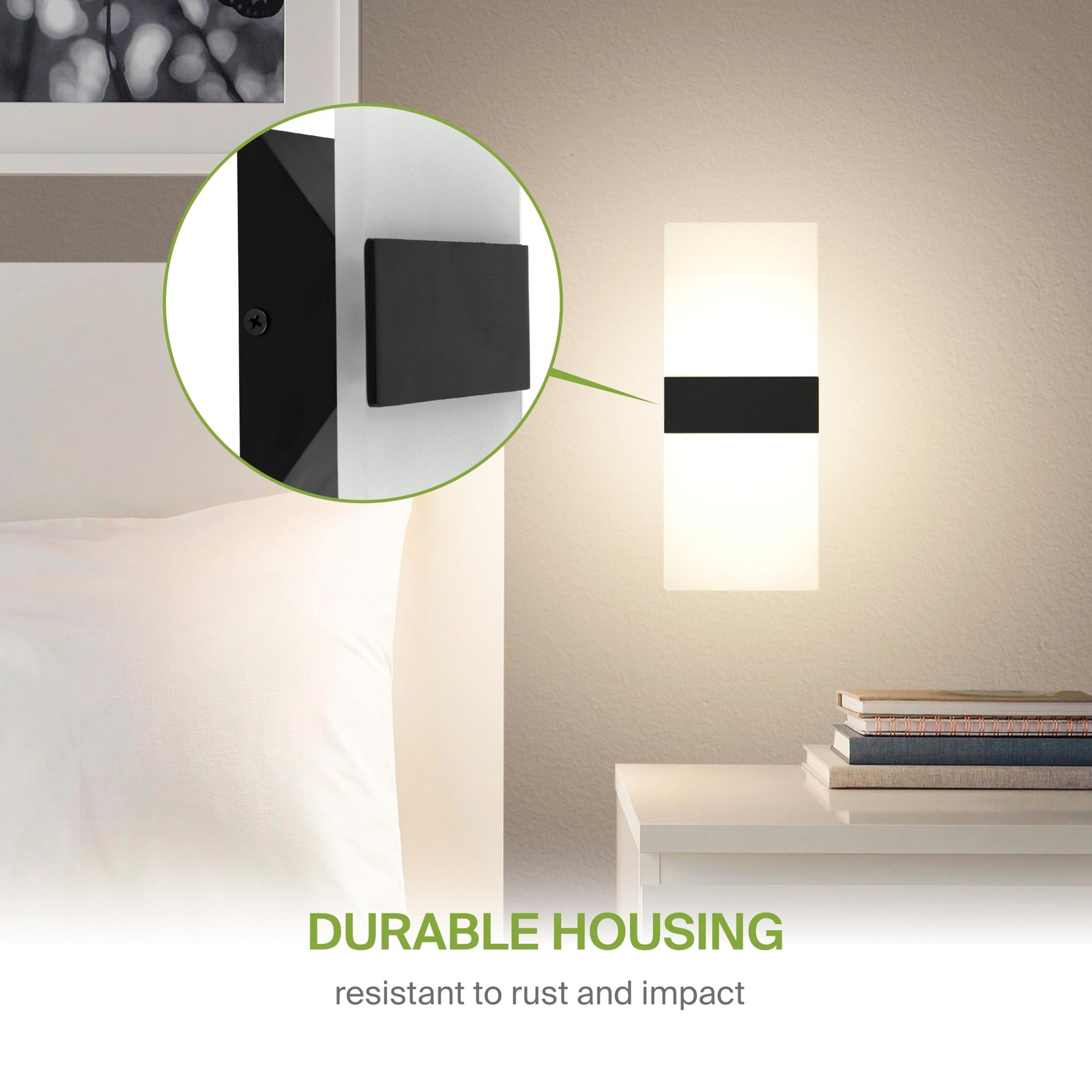 14 Inch Indoor LED Wall Sconce – 24W 2700K-5000K Dimmable Black Wall Sconce L…